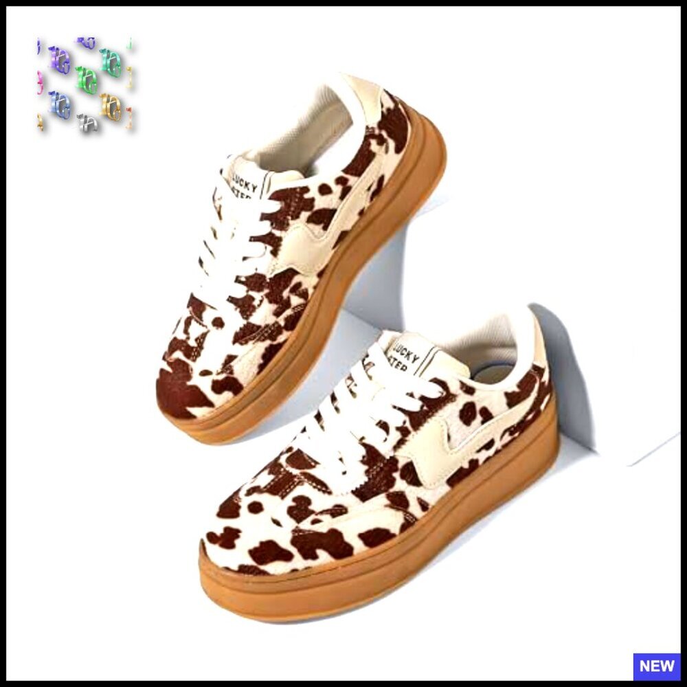 Platform Sneakers Chunky Sole Suede Faux Leather Casual Walking Shoes Retro - Picture 5 of 7